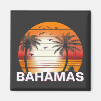 Bahamas Vintag Palm Trees Summer Beach