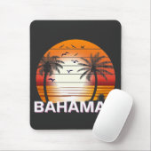 Bahamas Vintag Palm Trees Summer Beach Mousepad (Mit Mouse)