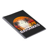 Bahamas Vintag Palm Trees Summer Beach Notizblock (Rechte Seite)