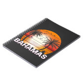Bahamas Vintag Palm Trees Summer Beach Notizblock (Linke Seite)