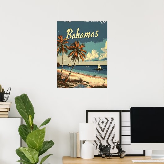 Bahamas Vintag Poster (Heimbüro)