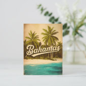 Bahamas Vintag Postkarte (Stehend Vorderseite)
