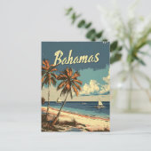 Bahamas Vintag Postkarte (Stehend Vorderseite)