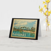 Bahamas Vintage Karte (Gelbe Blume)