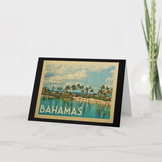 Bahamas Vintage Karte (Vorderseite)