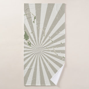 Bahamas Vintage Karte. Grunge Poster mit Karte des Badehandtuch