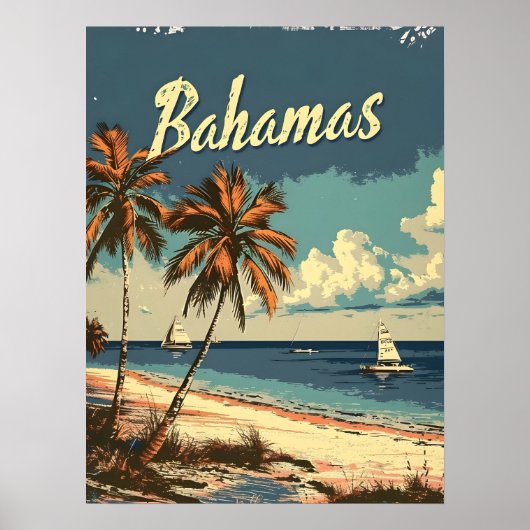 Bahamas Vintage Poster (Vorne)