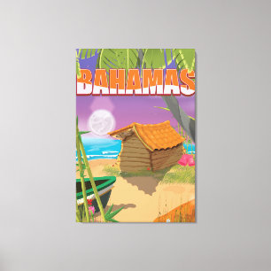 Bahamas Vintage Reiseplakat Leinwanddruck