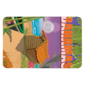 Bahamas Vintage Reiseplakat Magnet (Horizontal)