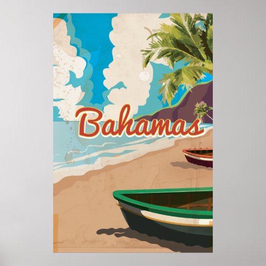 Bahamas Vintage Reiseplakat Poster (Vorne)