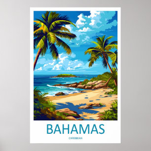 Bahamas Vintage-Reiseposter Ski Nationalpark Poster