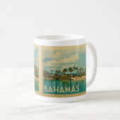 Bahamas Vintage Travel Kaffeetasse (VorderseiteRechts)