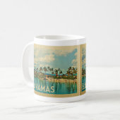 Bahamas Vintage Travel Kaffeetasse (Vorderseite Links)