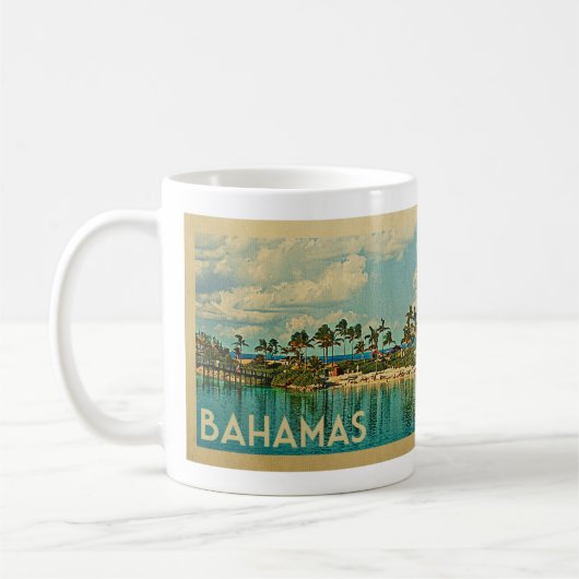 Bahamas Vintage Travel Kaffeetasse (Links)
