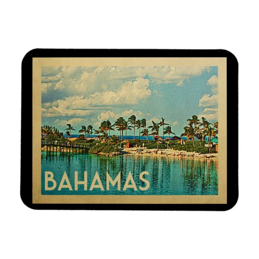 Bahamas Vintage Travel Magnet (Horizontal)