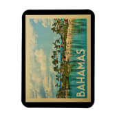 Bahamas Vintage Travel Magnet (Vertikal)