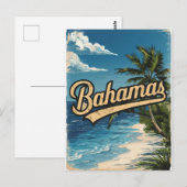 Bahamas Vintage Travel Postkarte (Vorne/Hinten)