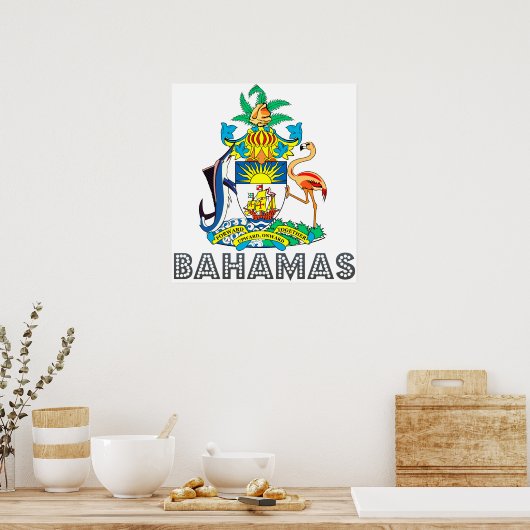 Bahamas-Wappen Poster (Küche)