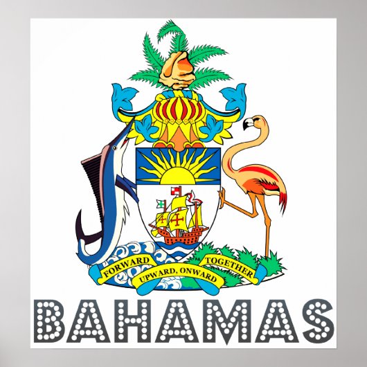 Bahamas-Wappen Poster (Vorne)