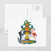 Bahamas-Wappen-Postkarte Postkarte (Vorne/Hinten)