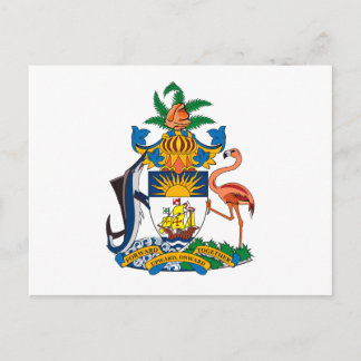Bahamas-Wappen-Postkarte Postkarte