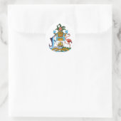 Bahamas-Wappen Runder Aufkleber (Tasche)