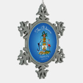 Bahamas-Wappen Schneeflocken Zinn-Ornament (Links)