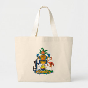 Bahamas-Wappen Taschen-Tasche Jumbo Stoffbeutel