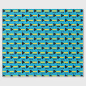 Bahamas Wrapping Paper, patriotische Flagge der Ba Geschenkpapier (Flach)