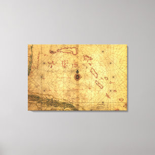 BahamasPanoramakarteBahamas Leinwanddruck