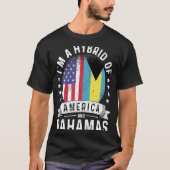 Bahamian American Patriot Grown Flag Spaß T-Shirt (Vorderseite)