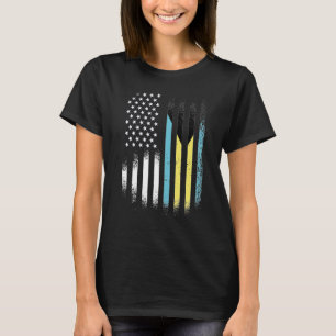 Bahamian American Patriot Grown Land USA Flaggen T-Shirt