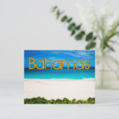 Bahamian Beach Postkarte (Stehend Vorderseite)