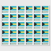 Bahamian Flag und Bahamas Jeder Anlass Gift Geschenkpapier (Flach)