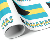 Bahamian Flag und Bahamas Jeder Anlass Gift Geschenkpapier (Rolleneckpunkt)