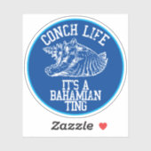 Bahamian Sticker Bahamas Independence Conch Life (Blatt)