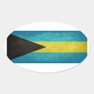 bahamianisch ovaler aufkleber