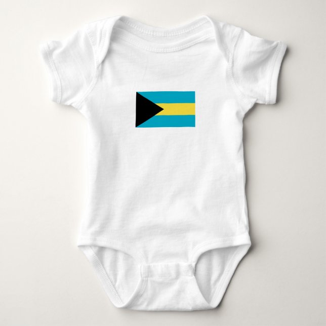 Bahamianische Flagge Baby Strampler (Vorderseite)