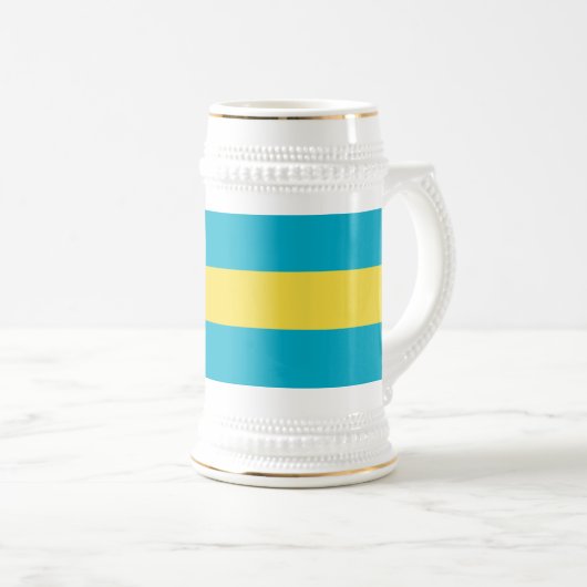 Bahamianische Flagge Bierglas (VorderseiteRechts)