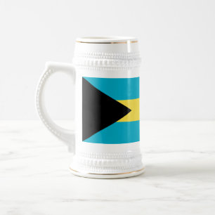 Bahamianische Flagge Bierglas