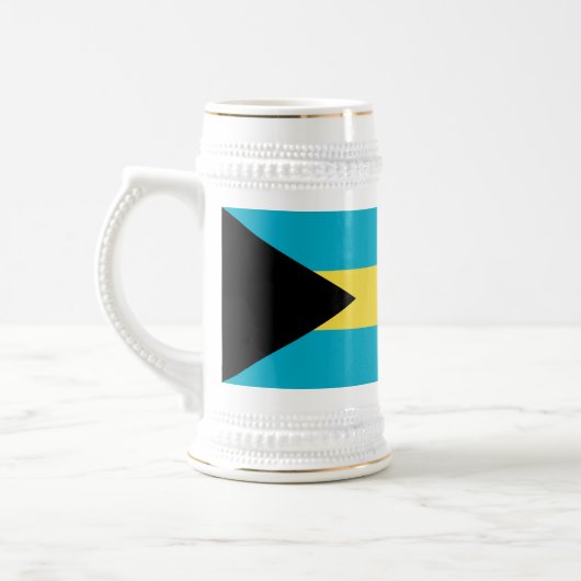 Bahamianische Flagge Bierglas (Links)