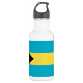 Bahamianische Flagge Edelstahlflasche (Vorderseite)