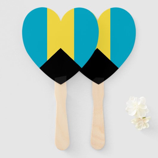 Bahamianische Flagge Fächer (Vorne und Hinten)