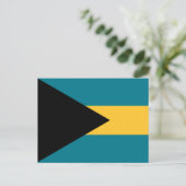 Bahamianische Flagge, Flagge der Bahamas Postkarte (Stehend Vorderseite)