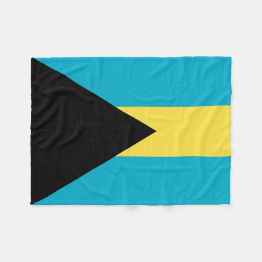 Bahamianische Flagge Fleecedecke (Vorderseite (Horizontal))