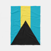 Bahamianische Flagge Fleecedecke (Vorderseite)