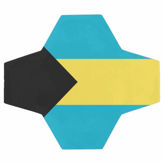 Bahamianische Flagge Fußball (Flach)