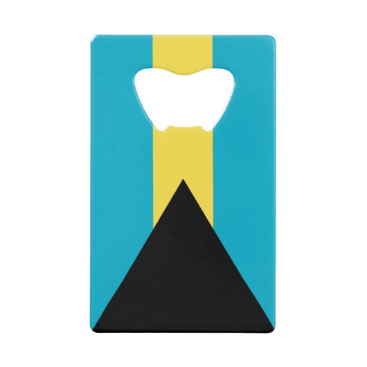 Bahamianische Flagge Geldbeutel Flaschenöffner (Vorderseite)