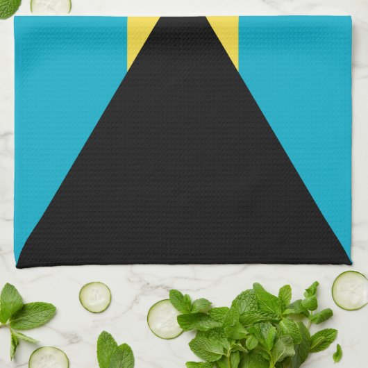 Bahamianische Flagge Geschirrtuch (Gefaltet)