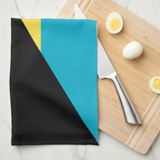 Bahamianische Flagge Geschirrtuch (Viertel Falte)